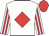 White, red diamond, striped sleeves, red cap