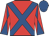 Red, royal blue cross belts, diabolo on sleeves, royal blue cap