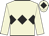 Beige, black triple diamond and diamond on cap