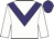 White, purple chevron, purple cap