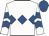 White, royal blue triple diamond, chevrons on sleeves, royal blue cap
