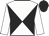 White and black diabolo, white sleeves, black cap