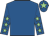Royal blue, light green stars on sleeves, royal blue cap, light green star