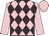 Pink and brown diamonds, pink sleeves and cap