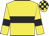 Yellow, black hoop and armlets, check cap