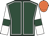Dark green, white seams, white sleeves, dark green armlets, orange cap
