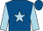 Royal blue, light blue star and sleeves