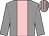 Grey, pink stripe, striped cap