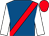 Royal blue, red sash, white sleeves, red cap
