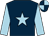 Dark blue, light blue star and sleeves, quartered cap
