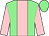 light green, pink stripe, pink sleeves
