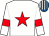 White, red star, red armlet, royal blue & white striped cap