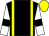 Black, yellow braces, white sleeves, black armlets, yellow cap