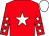 Red, white star, white stars on sleeves, white cap
