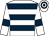 White, dark blue hoops and armlets