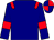 navy, red epaulets,, red armlets, quartered cap
