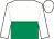 white and emerald green halved horizontally, white sleeves, white cap