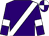 purple, white sash and armlets, quartered cap