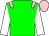 Green, pink epaulets, white sleeves, pink cap