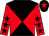 Black and red diabolo, red sleeves, black stars, black cap, red star