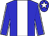 Big-blue body, white stripe, big-blue arms, white seams, big-blue cap, white star