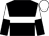 BLACK, white hoop, halved sleeves, white cap