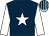 DARK BLUE, white star & sleeves, light blue & dark blue striped cap