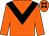 Orange, black chevron, black spots on cap