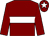 Maroon, white hoop, maroon sleeves, white star on cap