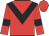 Red, black chevron, red sleeves, black armlets, red cap