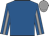 Royal blue, grey stripe on sleeves, grey cap