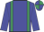 Blue, emerald green braces, quartered cap
