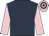 Dark Blue, Pink sleeves, Hooped cap