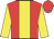 Red, yellow stripe, yellow sleeves, red cap