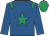 Royal blue, emerald green star, epaulets, emerald green cap
