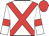 white, red cross sashes, red armlets, red cap