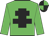 Lime Green, Black cross of Lorraine, Black and Lime Green quartered cap