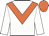White, Orange chevron and cap