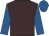 brown, royal blue sleeves and cap