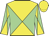 Yellow body, light green diabolo, light green arms, yellow diabolo, yellow cap