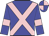 Blue, Pink cross belts, blue sleeves, pink armlets, blue and pink quartered cap