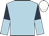 light bLUE, dark blue and light blue halved sleeves, white cap