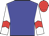 Blue body, white arms, red chevron, red cap