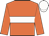 Orange body, white hoop, orange arms, white cap
