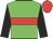 Green body, red hoop, black arms, red cap