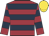 Claret, dark blue hoops, gold cap