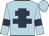 Light blue, dark blue cross of lorraine and armlets
