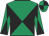 Black & emerald green diabolo, quartered cap