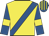 Yellow, royal blue sash, royal blue sleeves, yellow armlets, striped cap
