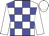 White and blue check, White sleeves and cap